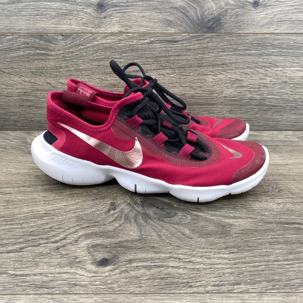 Nike Free Run 5.0 Women 8 Dark Beetroot Black Copper Running Shoes CT6718-991